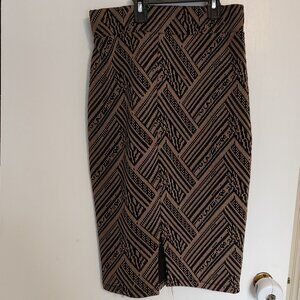 Funky geometric pencil skirt